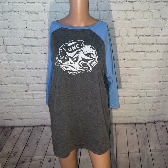 Nike Tops - BRAND NWT The Nike Tee Dri Fit UNC Tarheels Gray & Blue Shirt size XXL